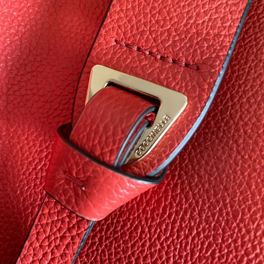 Coccinelle Red Italian Leather Sling Bag Designer – Gently Used - Picture 3 of 8